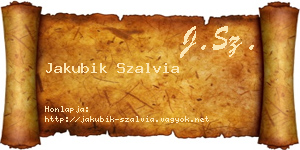 Jakubik Szalvia névjegykártya